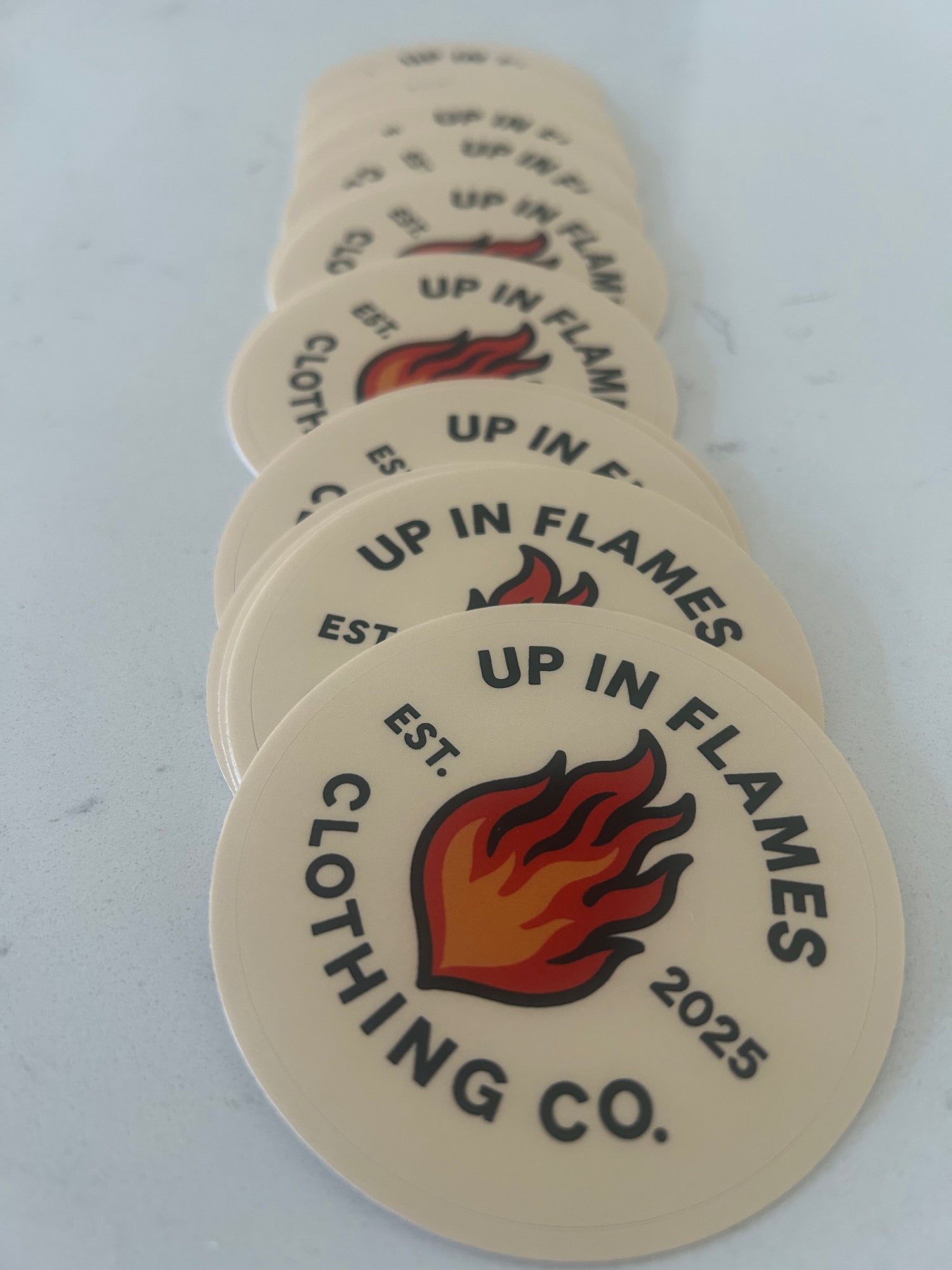Up In Flames- Vinyl stickers